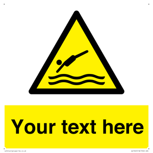 Custom Warning diving area